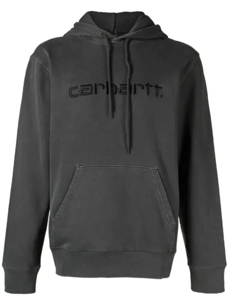 Carhartt WIP худи с вышитым логотипом, серый