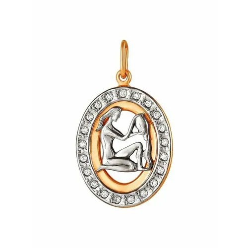 Подвеска GOLD CENTER, красное золото, 585 проба, фианит