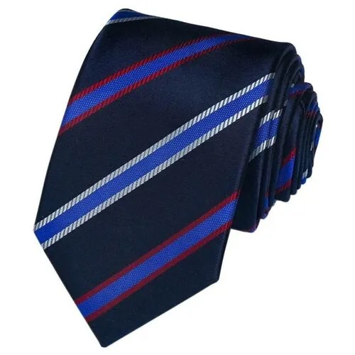 Темно-синий галстук в яркую полоску Laura Biagiotti 842933