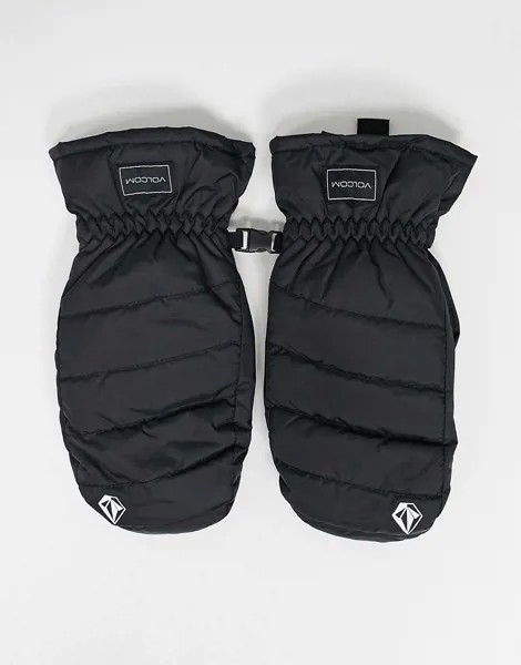 Черные варежки Volcom Puf Puf-Черный