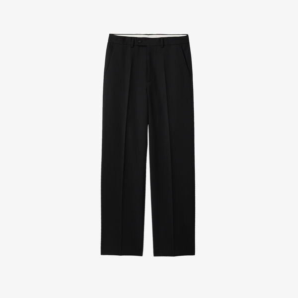 Широкие брюки из смесовой шерсти Sandro, цвет noir / gris