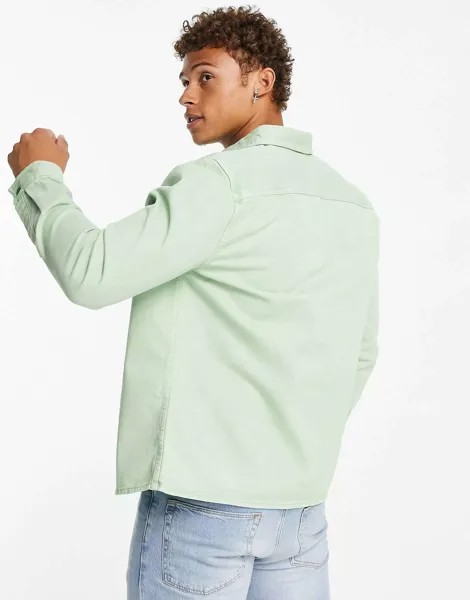 Зеленая куртка с двумя карманами и кнопками River Island