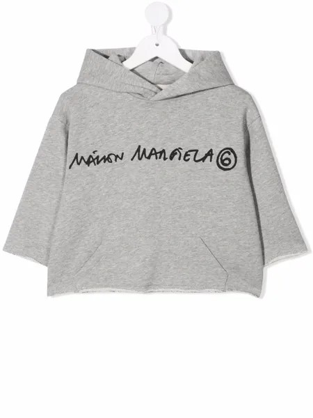 MM6 Maison Margiela Kids укороченное худи с логотипом