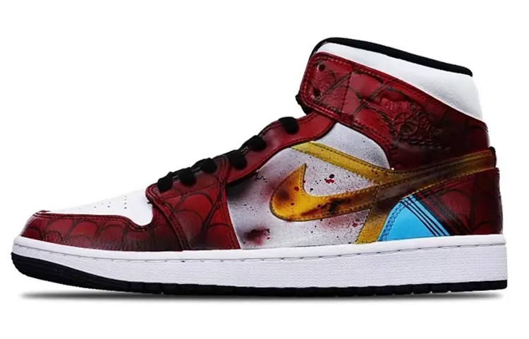 Кроссовки Air Jordan 1 Vintage Basketball Shoes Men Mid-top Red, красный