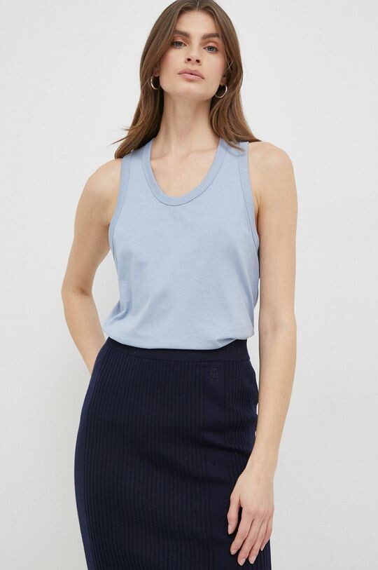 Хлопковый топ Calvin Klein, синий