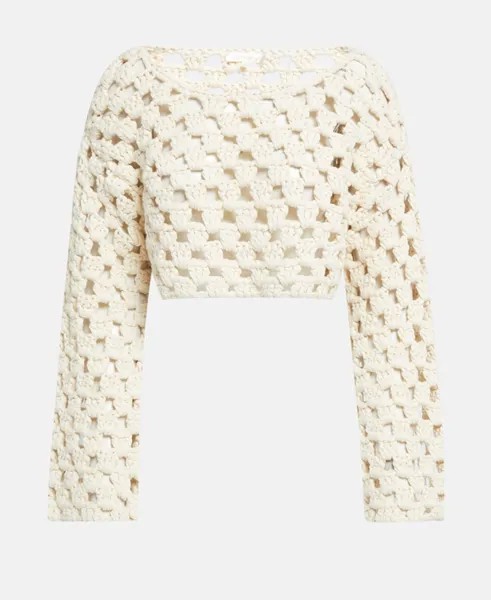 Пуловер крючком LoveShackFancy, цвет Oatmeal