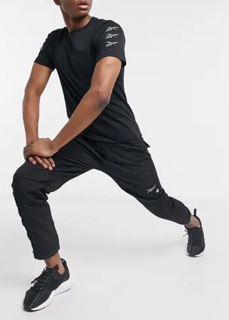 Черные спортивные джоггеры с логотипом Reebok-Черный