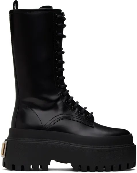 Черные ботинки на шнуровке Dolce & Gabbana