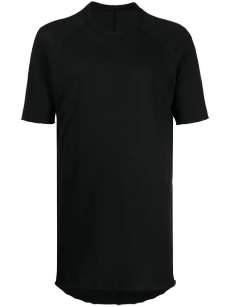 Boris Bidjan Saberi logo-plaque cotton T-shirt, черный