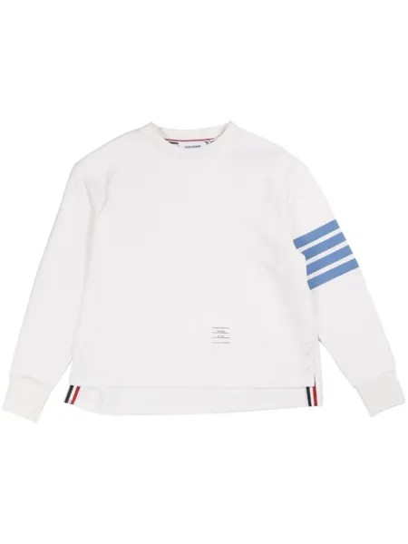 Thom Browne хлопковая толстовка с полосками, белый