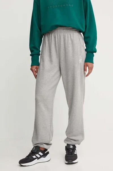 Хлопковые спортивные штаны adidas Originals, серый