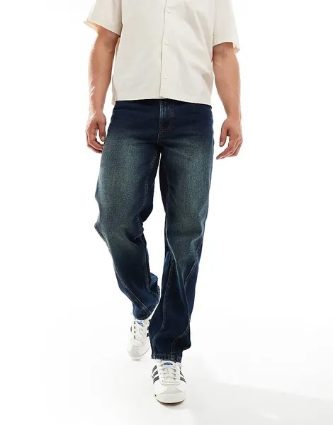 Темно-синие прямые джинсы ASOS DESIGN