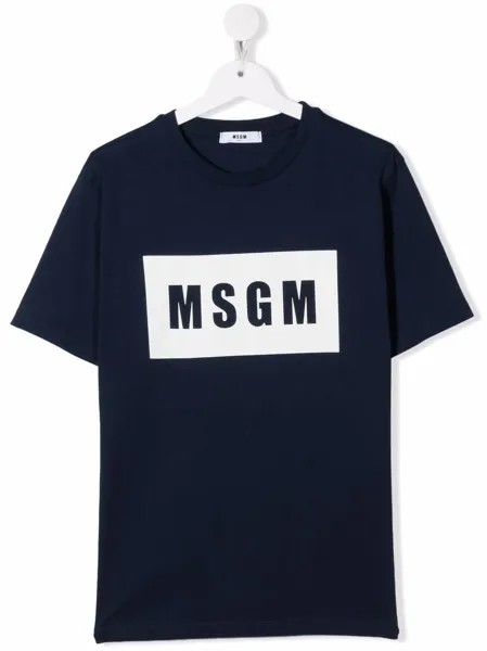 MSGM Kids TEEN logo-print cotton T-shirt