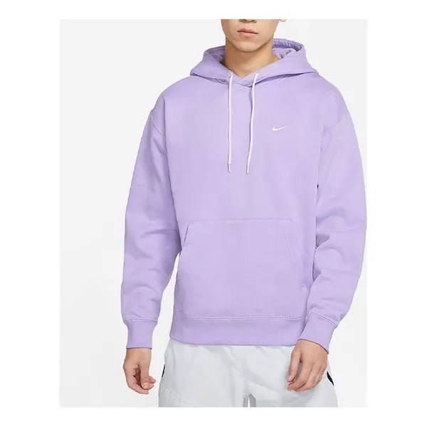 Толстовка Men's Nike Logo Embroidered Solid Color Fleece Lined Purple, фиолетовый
