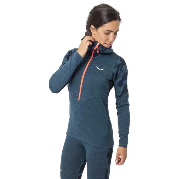 Худи Salewa Boe Alpine Merino, синий