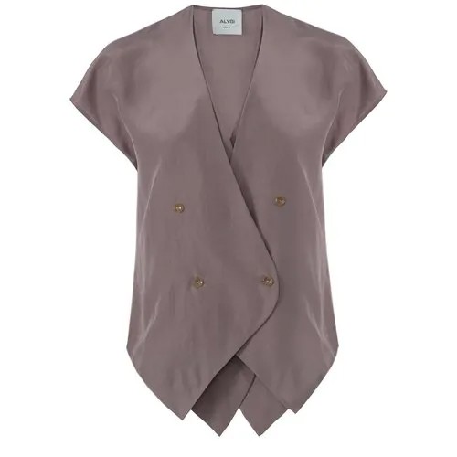 Шелковая блуза ALYSI 102203 коричневый 44