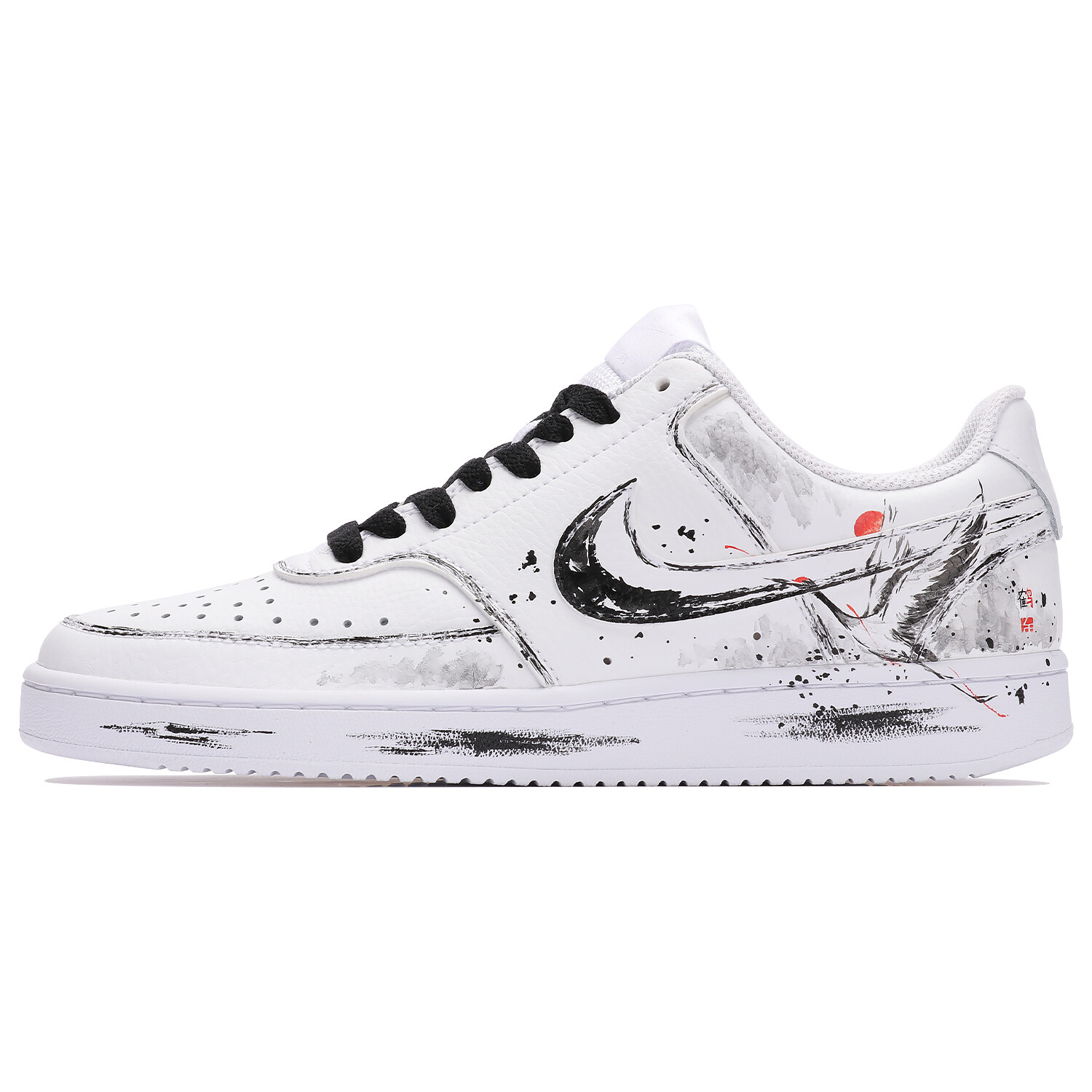 Кроссовки Nike Court Vision 1 Skateboarding Shoes Women's Low-top Black/white, черный/белый