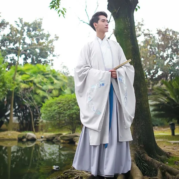 Восточные китайские традиционные мужские наряды XinHuaEase Hanfu, костюм с вышивкой в стиле ретро, Национальный стиль, боевые искусства