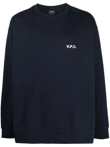 A.P.C. толстовка с логотипом, синий