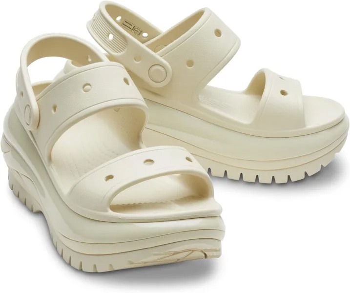 Босоножки Classic Mega Crush Sandal Crocs, цвет Bone