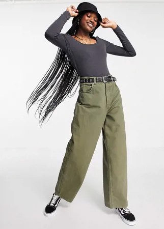 Серый лонгслив с круглым вырезом Vero Moda