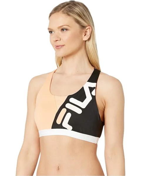 Бюстгальтер Fila Agafya Power Bra, цвет Almost Apricot/Black/White