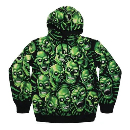 Толстовка Supreme SS18 Week1 Skull Pile Hooded Sweatshirt, зеленый