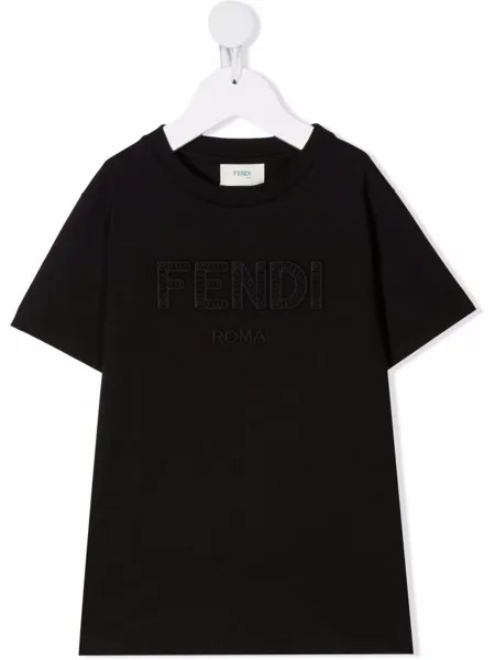 Fendi Kids футболка с логотипом