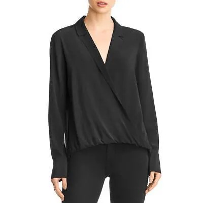 Женская черная рубашка-перекрестная рубашка с запахом Bailey 44 Sloane, топ XS BHFO 4750
