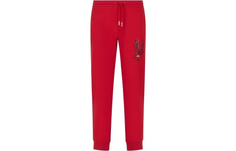 Трикотажные спортивные штаны мужские красные Armani Exchange, красный