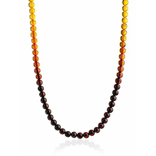 Бусы AmberHandmade, янтарь, длина 44 см, бордовый, коричневый