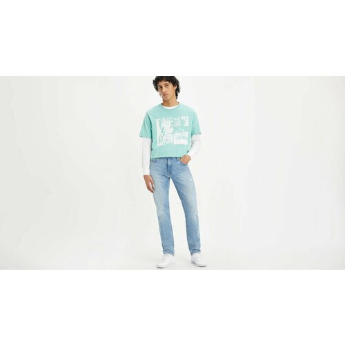 Джинсы зауженные Levi's, размер 31-32, Light Indigo Blue