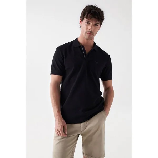 Поло Salsa Jeans Basic Regular Fit, черный