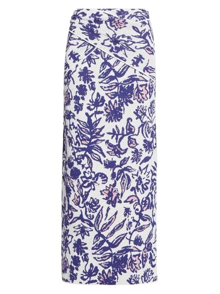 Трикотажная длинная юбка Kyra с цветочным принтом Altuzarra
