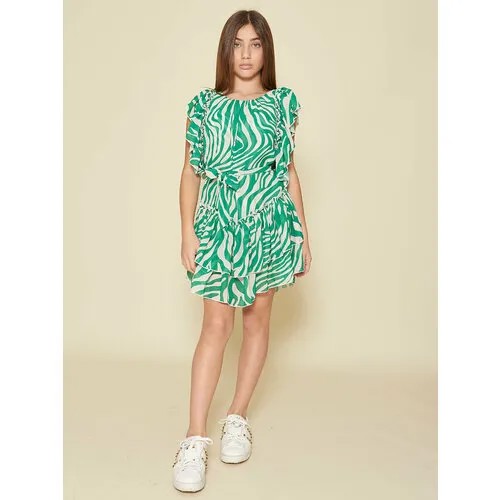 Платье to be too, размер 176, белый, зеленый