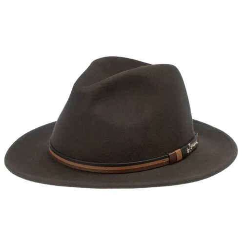 Шляпа Herman, размер 61, серый, коричневый