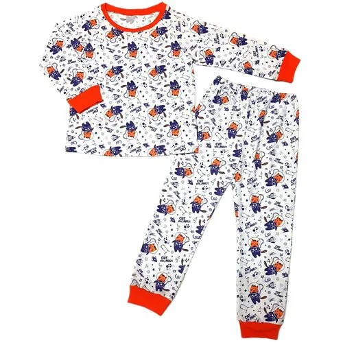 Пижама  Золотой ключик, размер 122 (30), оранжевый, синий