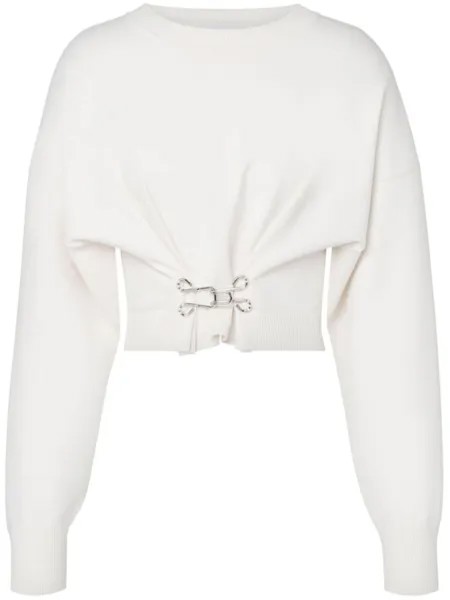 MOSCHINO JEANS укороченная толстовка, белый