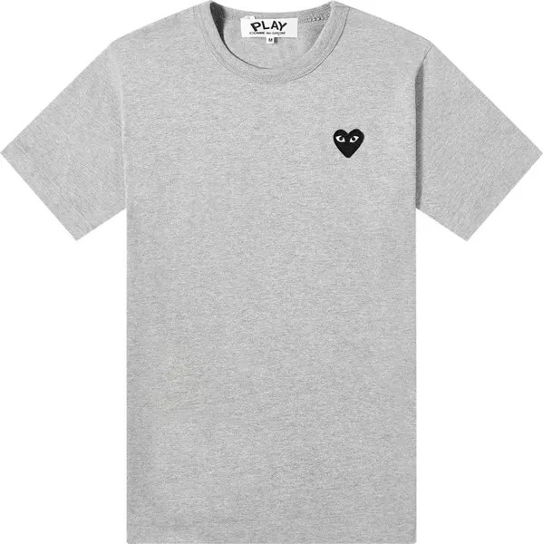 Футболка Comme des Garçons PLAY Heart Logo T-Shirt 'Grey', серый