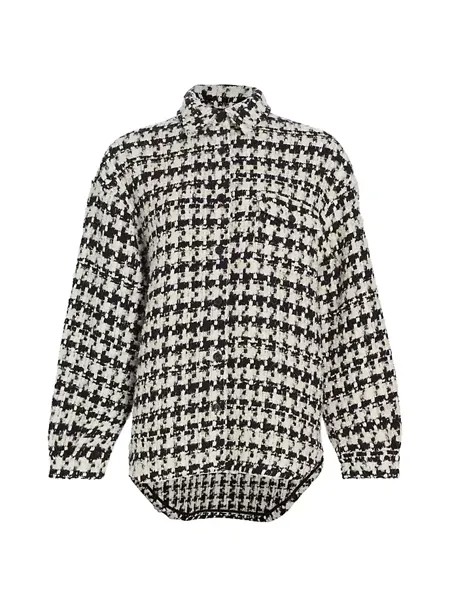 Шерстяная куртка Sloan с узором «гусиные лапки» Anine Bing, цвет black and white