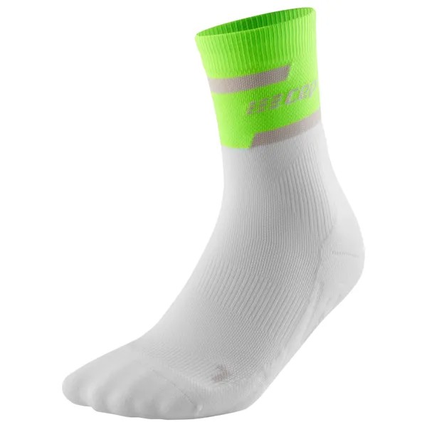 Носки для бега Cep The Run Socks Mid Cut V4, цвет Green/White