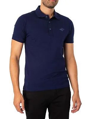 Мужская рубашка-поло с логотипом Replay, синяя