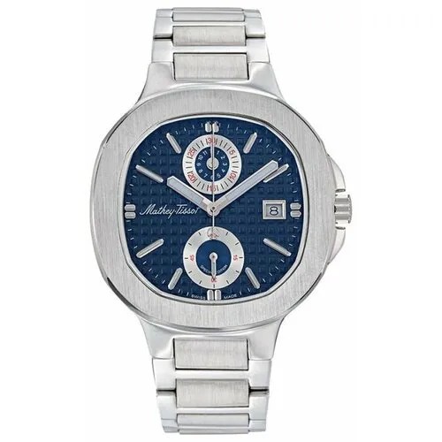 Наручные часы Mathey-Tissot Evasion Швейцарские наручные часы Mathey-Tissot H152CHABU с хронографом, синий, серый