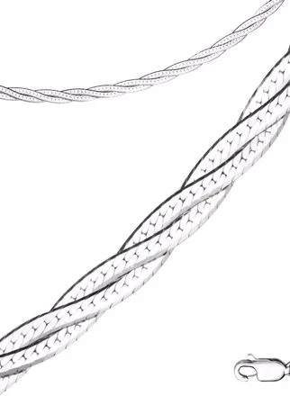 Цепочка женская TOP CRYSTAL 40665201 из серебра, 45 см