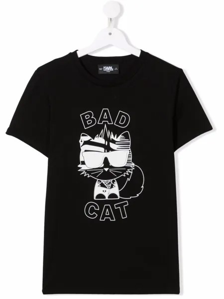 Karl Lagerfeld Kids футболка с принтом Choupette