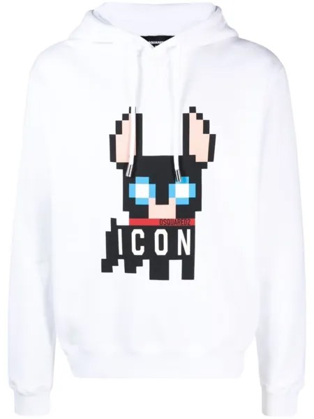 Dsquared2 худи с логотипом Icon, белый