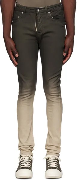 Черные и кремовые джинсы Tyrone Rick Owens DRKSHDW
