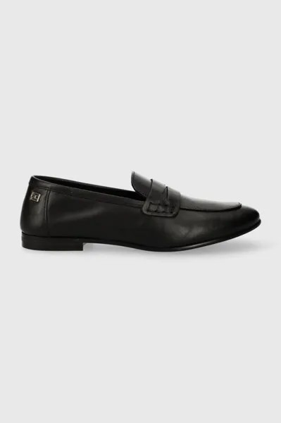 Кожаные лоферы ESSENTIAL LEATHER LOAFER Tommy Hilfiger, черный