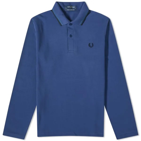 Поло Fred Perry с длинными рукавами и двойным носком - сделано в Англии