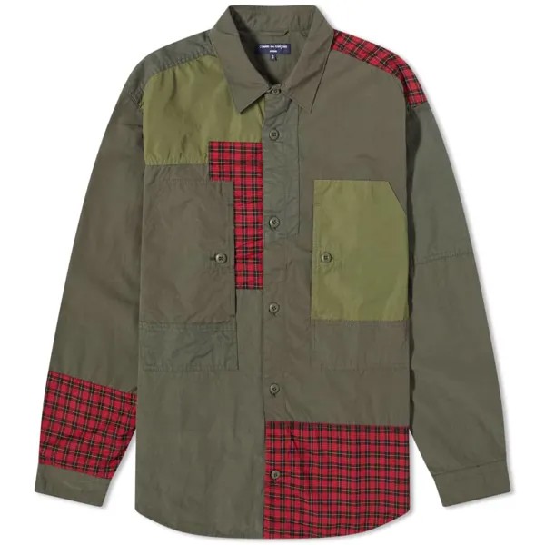 Рубашка Comme Des Garçons Homme из ткани в стиле пэчворк, мультиколор